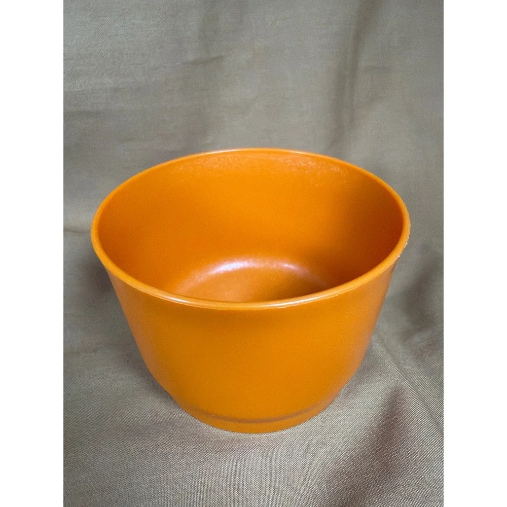 Tupperware 1229-20 Vintage Snack Cup Bowl Orange Plastic Retro MCM Made in‎ USA